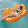 image:imageGator Floats by In The Swim  Salon Inflatable Lounger Chair  Mesh Seat  Extra Thick Material for Durability  Hyperflate ValveOrange