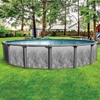 image:imageIn The Swim 15 Round Above Ground Swimming Pool  Emotion Package  Featuring Sand Filter Pump System and AFrame LadderEmotion