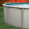 image:imageIn The Swim 15 Round Above Ground Swimming Pool  Emotion Package  Featuring Sand Filter Pump System and AFrame LadderFreestyle