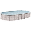 image:imageIn The Swim 18 x 33 Oval Above Ground Swimming Pool  Marina Package  Featuring Sand Filter Pump System and AFrame LadderMarina