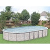 image:imageIn The Swim 18 x 33 Oval Above Ground Swimming Pool  Marina Package  Featuring Sand Filter Pump System and AFrame LadderMarina