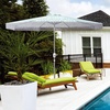 image:imageIn The Swim 9 Steel Patio Umbrella Aquamarine Fringe  Outdoor Patio Umbrella with Manual Crank amp WeatherResistant Fabric