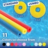 image:imageIn The Swim Pool Noodles  Soft Large Foam Noodles for Extra Buoyancy  Floating Training Device Exercise Aid Pool Toy  7 Color Patterns  20 and 40 PacksBlue