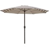 image:imageIn The Swim 9 Steel Patio Umbrella  Cocoa Stripe  Outdoor Patio Umbrella with Manual Crank amp WeatherResistant Fabric