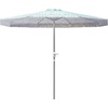 image:imageIn The Swim 9 Steel Patio Umbrella Aquamarine Fringe  Outdoor Patio Umbrella with Manual Crank amp WeatherResistant Fabric