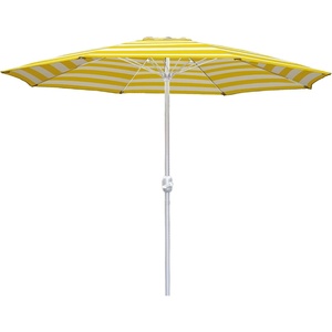 image:imageIn The Swim 9 Steel Patio Umbrella  Lemon Stripe  Outdoor Patio Umbrella with Manual Crank amp WeatherResistant Fabric