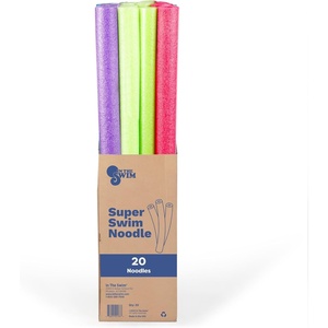 image:imageIn The Swim Pool Noodles  Soft Large Foam Noodles for Extra Buoyancy  Floating Training Device Exercise Aid Pool Toy  7 Color Patterns  20 and 40 PacksJewel