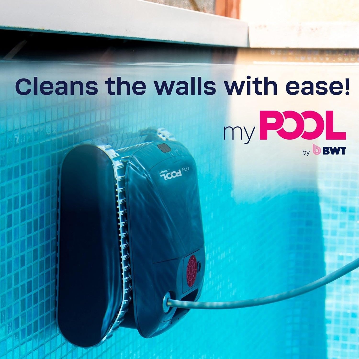 image:imageBWT myPOOL GO X Robotic Pool Vacuum Lightweight Automatic Pool Vacuum Robot with Gen Core 7 Smart Navigation AntiTangle Cable Single Fine Filter for Inground amp Above Ground Pools Up to 49ft  Gen Core 7 Smart Navigation AntiTangle Cable Single Fine Filter for Inground amp Above Ground PoolsGO