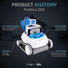image:imageDolphin Proteus DX1 Automatic Robotic Pool Vacuum Cleaner Active Scrubber Brush Top Load Filters Access  Ideal for Pools up to 33FTProteus DX3 with Caddy