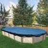 image:imageIn The Swim 12 x 24 Ft Oval Economy Above Ground Pool Winter Cover  HeavyDuty  8 Year Year Warranty UVResistant Tarp with Cable amp Winch for Cold Weather Protection12 x 24