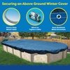 image:imageIn The Swim 12 x 24 Ft Oval Economy Above Ground Pool Winter Cover  HeavyDuty  8 Year Year Warranty UVResistant Tarp with Cable amp Winch for Cold Weather Protection24 x 12 Oval