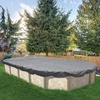 image:imageIn The Swim 15 x 30 Ft Oval Economy Above Ground Pool Winter Cover  HeavyDuty  8 Year Year Warranty UVResistant Tarp with Cable amp Winch for Cold Weather Protection16 x 25
