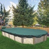image:imageIn The Swim 15 x 30 Ft Oval Economy Above Ground Pool Winter Cover  HeavyDuty  8 Year Year Warranty UVResistant Tarp with Cable amp Winch for Cold Weather Protection18 x 12 Oval