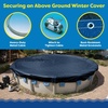 image:imageIn The Swim 18 Ft Round Economy Above Ground Pool Winter Cover  HeavyDuty  8 Year Year Warranty UVResistant Tarp with Cable amp Winch for Cold Weather Protection28 Round