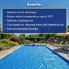 image:imageIn The Swim 18 x 36 Premium Blue Rectangle Solar Pool Cover 12 Mil  For Solar Heating Above Ground Pools and Inground Pools16 x 24 ft