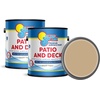 image:imageIn The Swim Patio and Deck Paint  Buff Tan  1 Gallon  Water Based Acrylic Coating  For Sprayed Patterned or Bare Concrete SurfacesBuff Tan