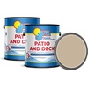 image:imageIn The Swim Patio and Deck Paint  Buff Tan  1 Gallon  Water Based Acrylic Coating  For Sprayed Patterned or Bare Concrete SurfacesTaupe