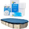 image:imageIn The Swim Swimming Pool Winterization Bundle  Includes a 15x30 Oval Economy Swimming Pool Winter Cover 15k Gallon Pool Winter Closing Kit and 45x15 Air PillowCover  Kit