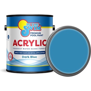 image:imageAqua Coat WaterBase Swimming Pool Paint  Dark Blue 1 Gallon  For Smooth Bare Cement Surfaces Previously Acrylic Coating or Rubber Base Paint Coating