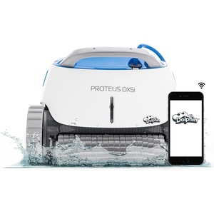 image:imageDolphin Proteus DX1 Automatic Robotic Pool Vacuum Cleaner Active Scrubber Brush Top Load Filters Access  Ideal for Pools up to 33FTProteus DX5i