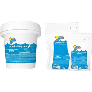 image:imageIn The Swim 1 Inch Bromine Plus Tablets  15 Pounds  Sanitizer for Spas Hot Tubs or Swimming Pools  PreStabilized Low Odor Chlorine AlternativeBromine Plus  Alk Incr