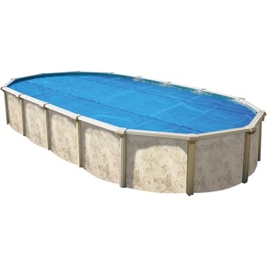 image:imageIn The Swim 16 x 24 Ultra Silver Oval Solar Pool Cover 16 Mil  For Solar Heating Above Ground Pools and Inground Pools15 x 30