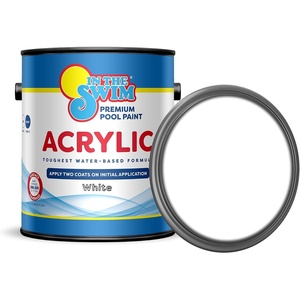 image:imageIn The Swim NonSlip Acrylic Swimming Pool Paint  White  For Smooth Bare Cement Surfaces Previously Acrylic Coating or Rubber Base Paint Coating  1 Gallon  For Smooth Bare Cement Surfaces Previously Acrylic Coating or Rubber Base Paint Coating