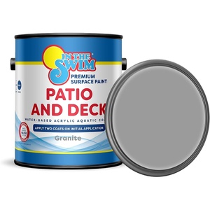 image:imageIn The Swim Patio and Deck Paint  Buff Tan  1 Gallon  Water Based Acrylic Coating  For Sprayed Patterned or Bare Concrete SurfacesGranite