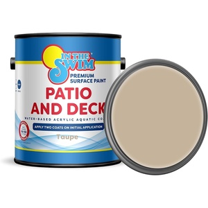 image:imageIn The Swim Patio and Deck Paint  Buff Tan  1 Gallon  Water Based Acrylic Coating  For Sprayed Patterned or Bare Concrete SurfacesTaupe
