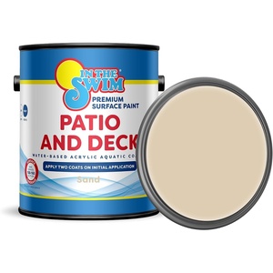 image:imageIn The Swim Patio and Deck Paint  Sand Tone Water Based Acrylic Coating  For Sprayed Patterned or Bare Concrete Surfaces 1 Gallon