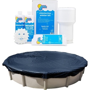 image:imageIn The Swim Pool Closing Bundle  Round Cover and Closing Chemical Kit  18 Round Economy Pool Cover and 75K Gallon Winter Closing Kit