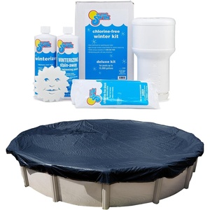 image:imageIn The Swim Pool Closing Bundle  Round Cover and Closing Chemical Kit  24 Round Economy Pool Cover and 15K Gallon Winter Closing Kit