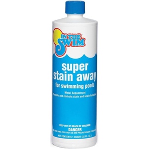 image:imageIn The Swim Stain Away for Above Ground and Inground Pools  1 Quart  Removes Mineral Stains From Iron Copper and Magnesium in Swimming PoolsSuper