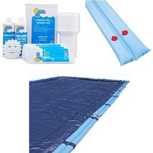 image:imageIn The Swim Swimming Pool Winterization Bundle  Includes a 18x36 Rectangle Swimming Pool Winter Cover 35k Gallon Pool Closing Kit and 16 Double Chamber 8 Water Tubes