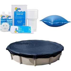 image:imageIn The Swim Swimming Pool Winterization Bundle  Includes a 21 Round Economy Swimming Pool Winter Cover 15k Gallon Pool Winter Closing Kit and 4x4 Air Pillow