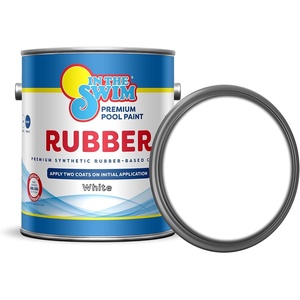 image:imageIn The Swim Synthetic RubberBase Pool Paint  Dark Blue 1 GallonWhite