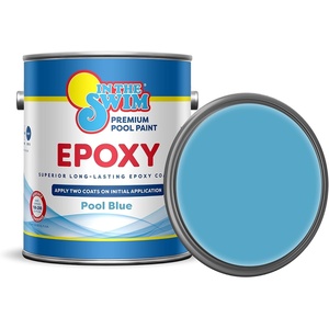 image:imageIn The Swim White Epoxy Swimming Pool Paint  2 Gallons  EpoxyBase High Gloss Swimming Pool Paint  Long Lasting Stain ResistantPool Blue
