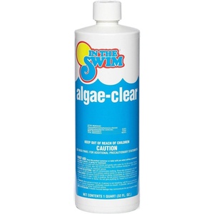 image:imageIn The Swim AlgaeClear  NonFoaming Algaecide  Water Clarifier  1 Quart  For Above Ground or Inground Swimming Pools  Removes Green YellowMustard and Black AlgaeSingle 1 Quart