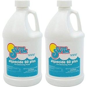 image:imageIn The Swim Algaecide 60 Plus for Swimming Pools  1 Gallon  NonMetallic Low Odor NonFoaming Algae Bloom Preventative  Chlorine Sanitizer Compatible2 x 12 Gallon