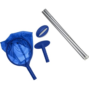 image:imageIn The Swim Basic Swimming Pool Maintenance Kit  55 Nylon Bristle Brush 55 Scrubber Brush 3Section 45 Pole