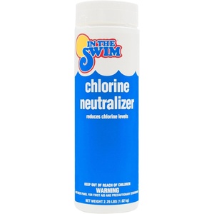 image:imageIn The Swim Chlorine Neutralizer for Swimming Pools  40 Pounds  Quickly Reduces Chlorine Sanitizer Levels  90 Sodium Thiosulfate225 Pound