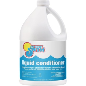 image:imageIn The Swim Liquid ConditionerChlorine Stabilizer  2 Gallons  FastDissolving pHNeutral Stabilizer for LongLasting Water Chemistry ProtectionSingle 1 Gallon