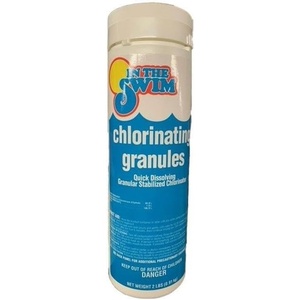 image:imageIn The Swim Sodium Dichlor Chlorine Shock Granules  10 Pounds  For Sanitizing Swimming Pools  Fast Dissolving pH Balanced Sanitizer  56 Available Chlorine 99 SodiumDichlor2 Pound