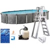 image:imageIn The Swim 15x 24 Oval Above Ground Swimming Pool  Epic Package  Featuring Sand Filter Pump System and AFrame LadderEmotion