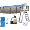 image:imageIn The Swim 15x 24 Oval Above Ground Swimming Pool  Epic Package  Featuring Sand Filter Pump System and AFrame LadderEpic