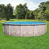 image:imageIn The Swim 30 Round Above Ground Swimming Pool  Marina Package  Featuring Sand Filter Pump System and AFrame LadderMarina