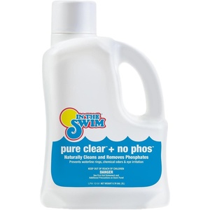 image:imageIn The Swim No Phos  Phosphate Remover  4Pack of 3 Liters 12L Total  Tagets and Eliminates Problem Causing Phosphates  Just Pour Into the Skimmer and Run the FilterPure Clear  No Phos